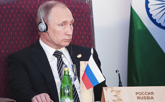 Президент России Владимир Путин во время встречи лидеров БРИКС