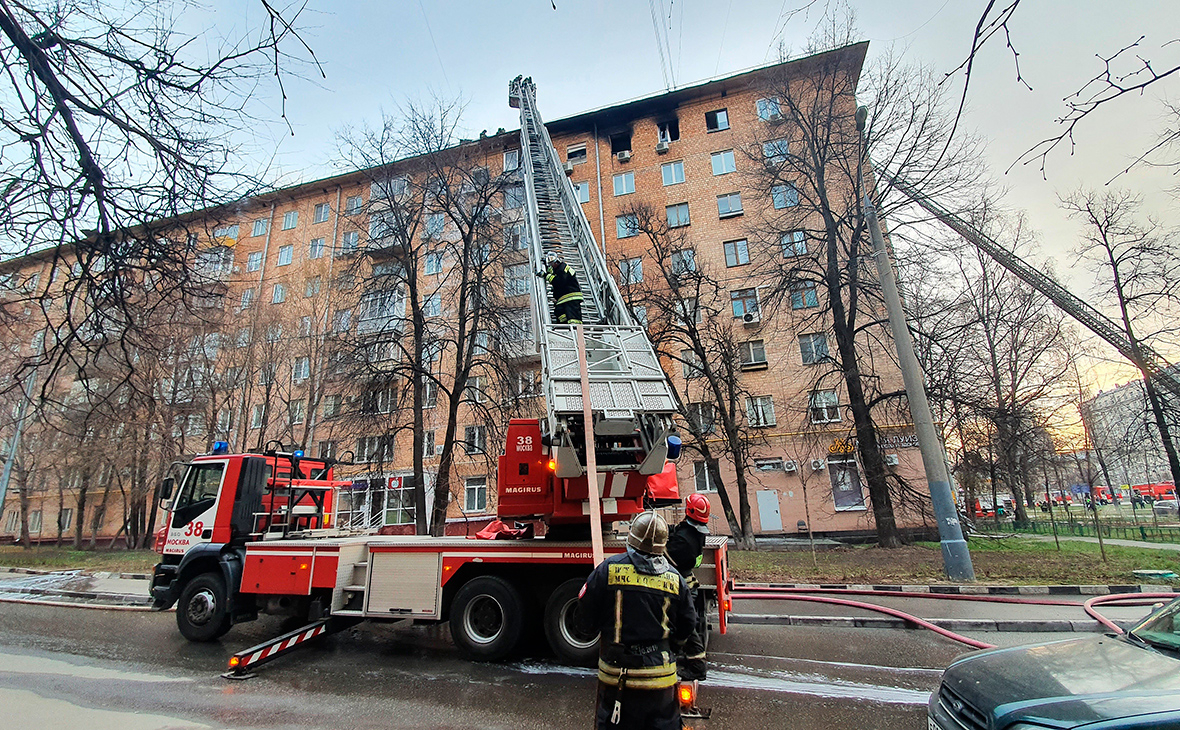 Ленинский проспект 62/1 пожар