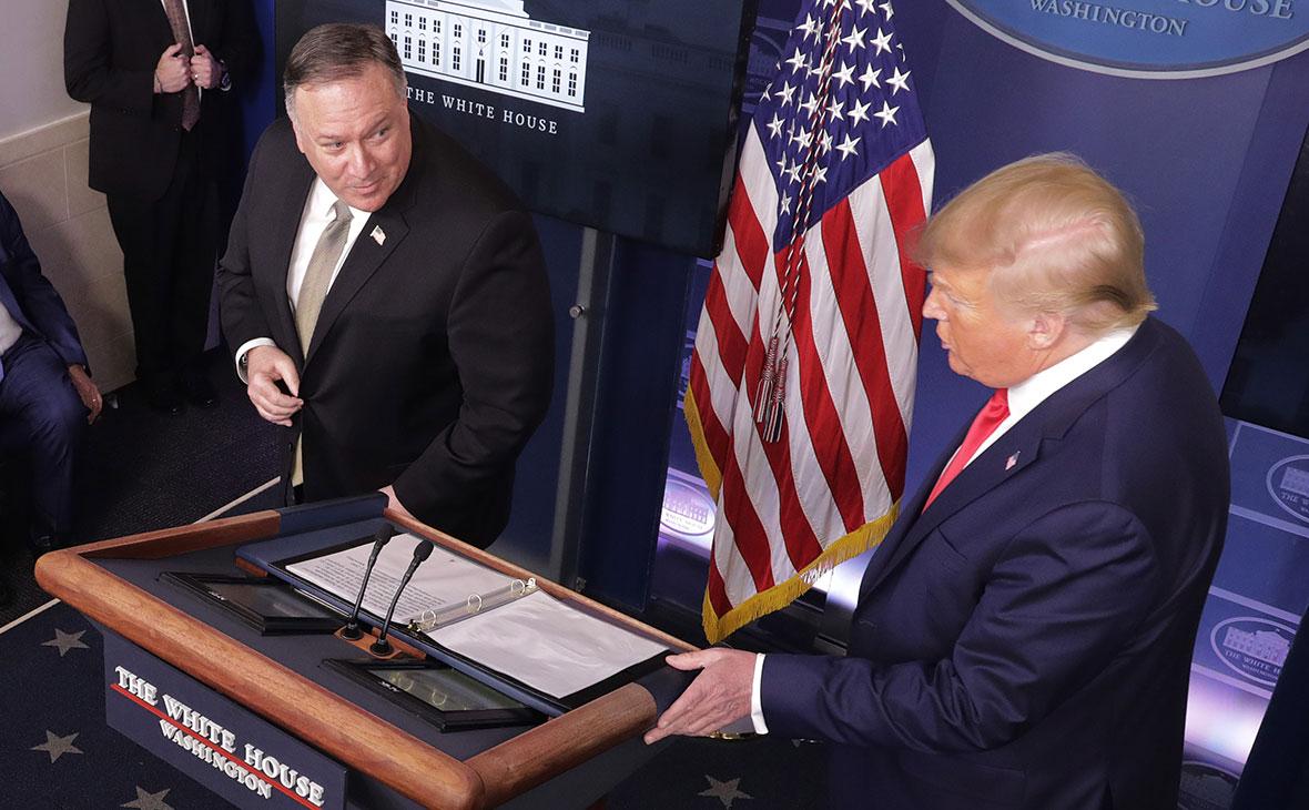 Майк Помпео и Дональд Трамп