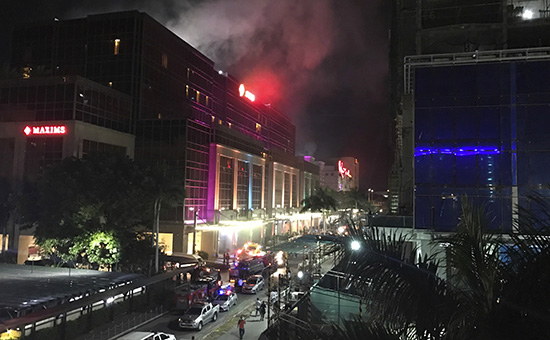 Комплекс Resorts World Manila после взрывов и стрельбы