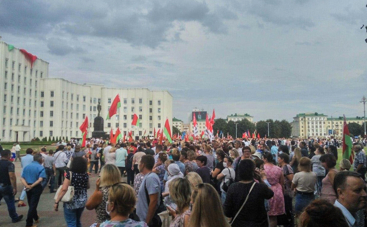 Могилев, митинг на центральной площади Ленина