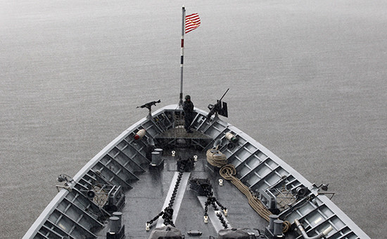 Крейсер ВМС США в Черном море. Фото 2014 года