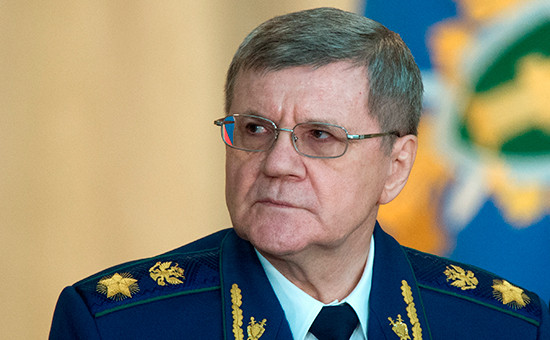 Генеральный прокурор РФ Юрий Чайка на расширенном заседании коллегии Генеральной прокуратуры РФ в Москве, 23 марта 2016 года