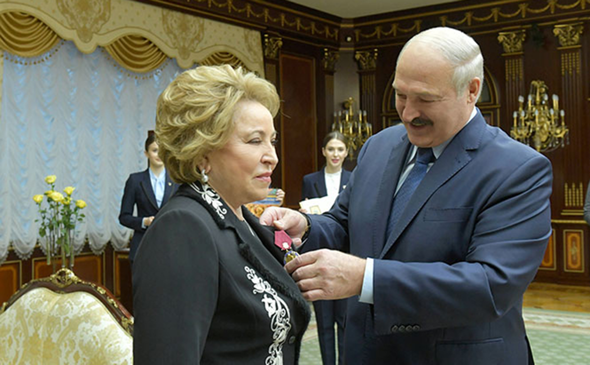Валентина Матвиенко и Александр Лукашенко