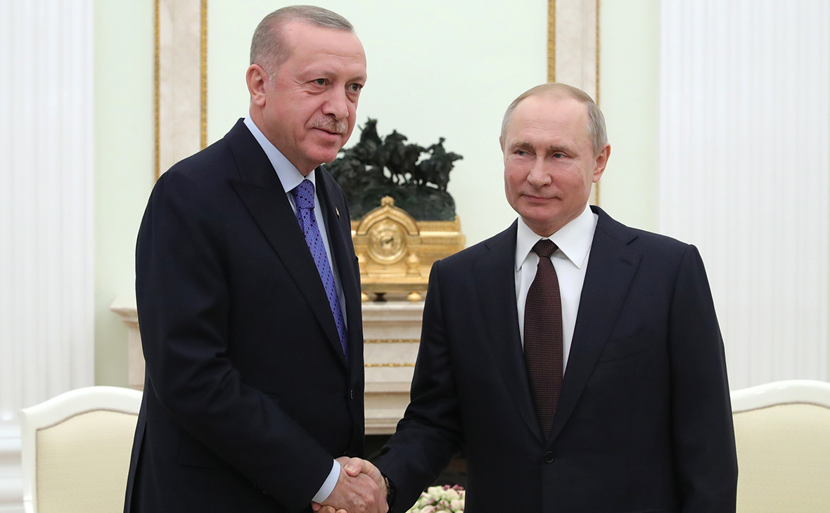 Реджеп Тайип Эрдоган и Владимир Путин