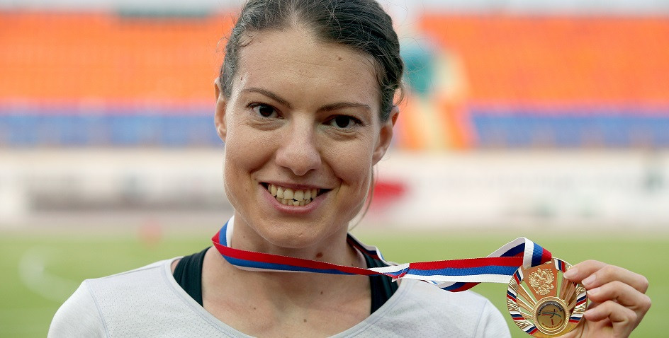 Российская прыгунья в длину Елена Соколова