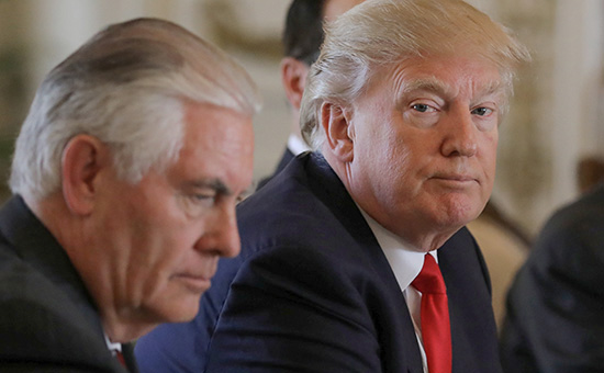 Рекс Тиллерсон и Дональд Трамп (слева направо)