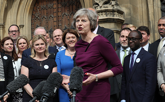 Глава МВД Великобритании Тереза Мэй выступила с заявлением после победы во втором туре голосования на пост лидера Консервативной партии


