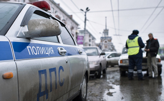 Сотрудники ДПС во время работы