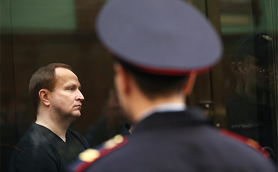 Денис Сугробов во время оглашения приговора в Мосгорсуде