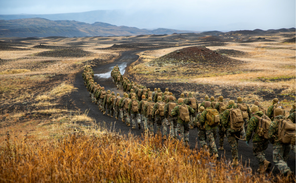 Морские пехотинцы США в Исландии во время учений Trident Juncture