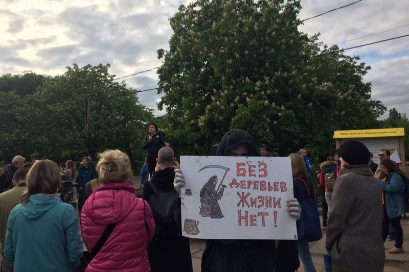 Митинг за сохранение Южно-Приморского парка 27 мая 2019 года