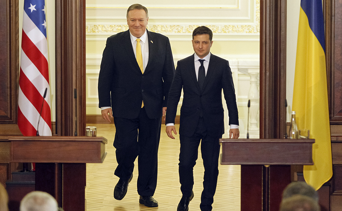 Майк Помпео и Владимир Зеленский