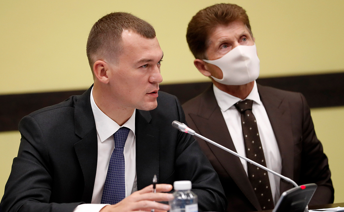 Михаил Дегтярев (слева)