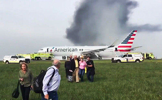 Boeing 767 в аэропорту О'Хара, Чикаго, США