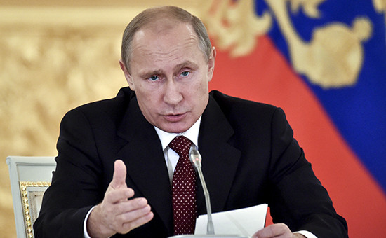Президент России Владимир Путин на заседании Совета при президенте РФ по развитию гражданского общества и правам человека в Кремле