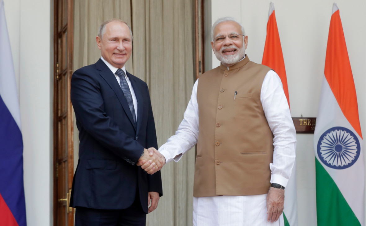 Владимир Путин и Нарендра Моди