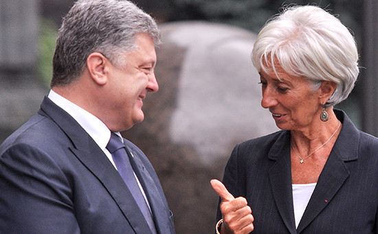 Президент Украины Петр Порошенко и глава Международного валютного фонда (МВФ) Кристин Лагард
