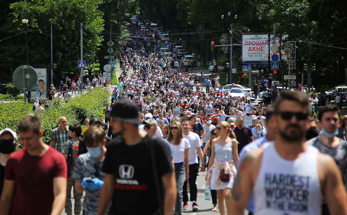 Массовые выступления жителей Хабаровска в поддержку Сергея Фургала