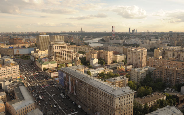 Садовое кольцо в районе Арбата