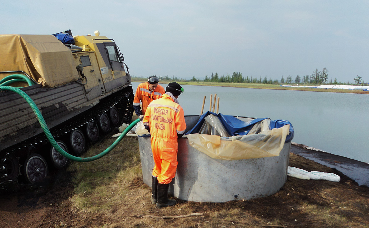 Ликвидация последствий разлива топлива на ТЭЦ-3 в Норильске, Красноярский край