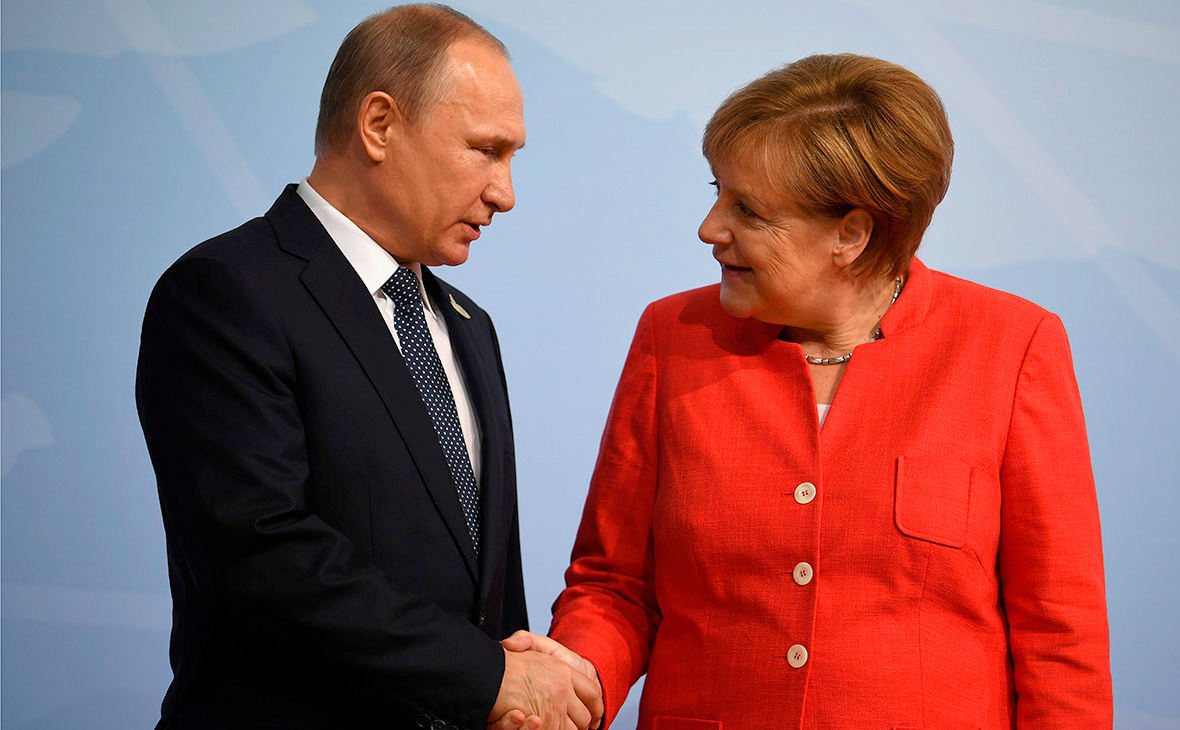 Владимир Путин и Ангела Меркель