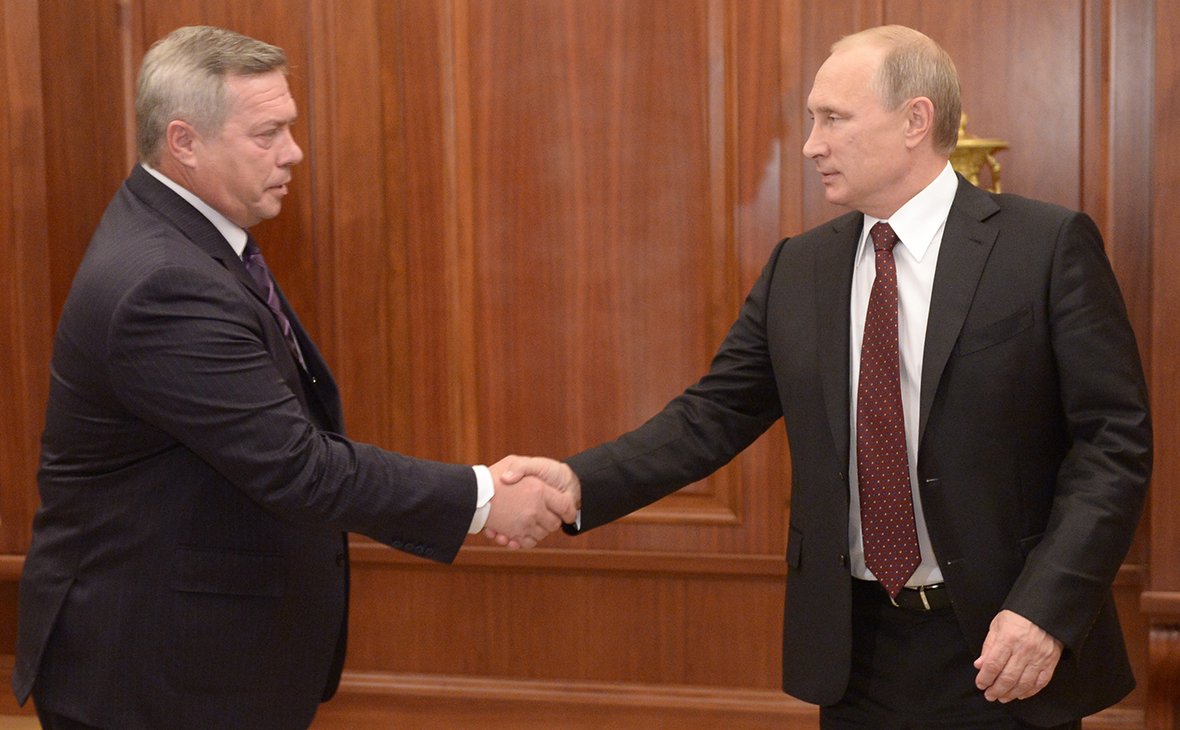 Василий Голубев и Владимир Путин