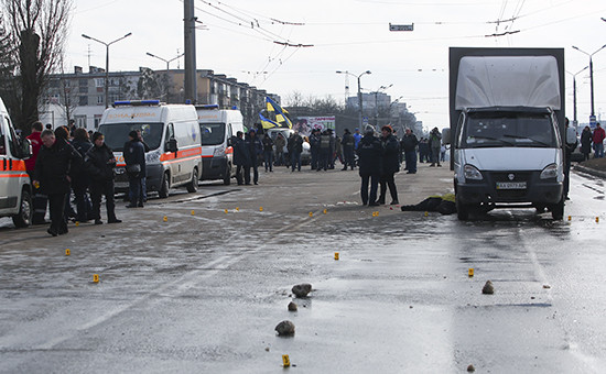 На проспекте Маршала Жукова в Харькове, где произошел взрыв