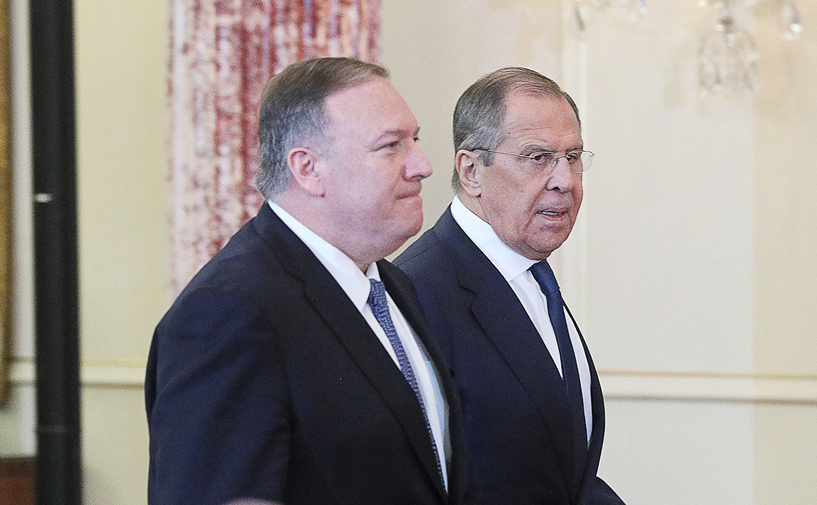 Майк Помпео и Сергей Лавров