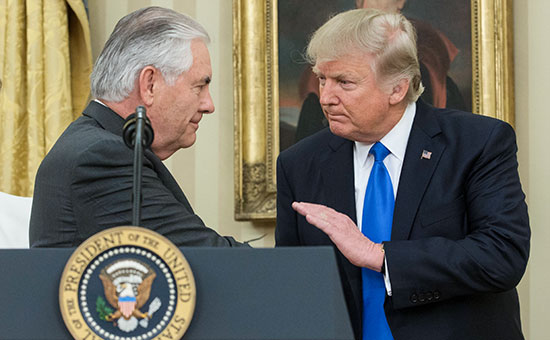 Рекс Тиллерсон и Дональд Трамп 