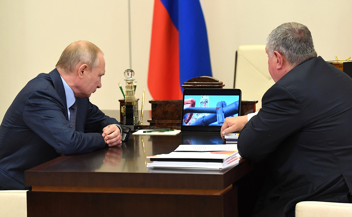 Встреча Владимира Путина с Игорем Сечиным