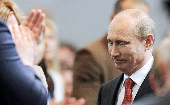 Президент РФ Владимир Путин на XIII съезде всероссийской политической партии «Единая Россия». 26 мая 2012 года