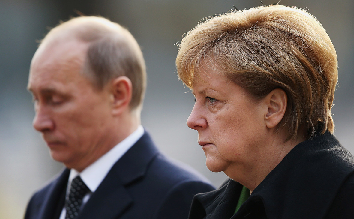 Владимир Путин и Ангела Меркель