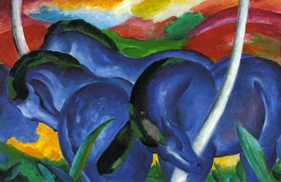 Франц Марк. «Большие синие лошади», 1911. Фрагмент