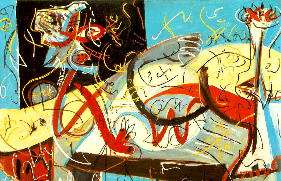 Джексон Поллок. «Stenographic Figure», 1942