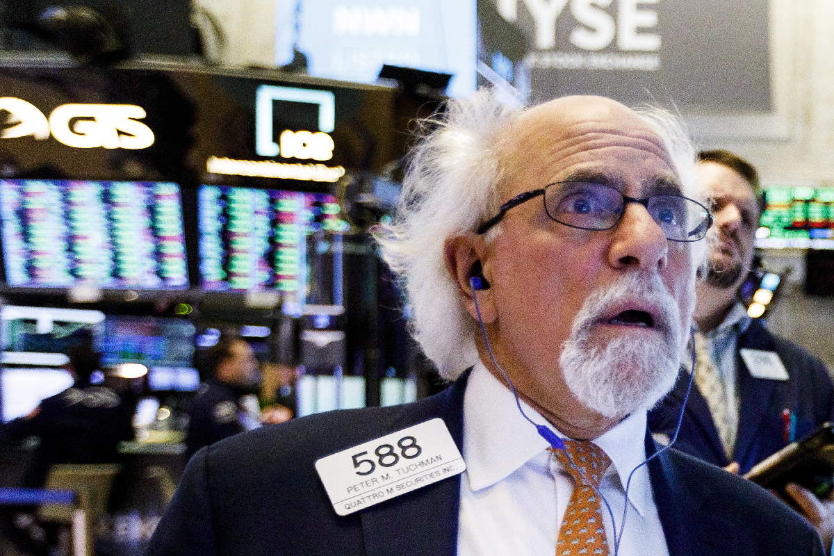 Питер Такмен на фондовой бирже в Нью-Йорке