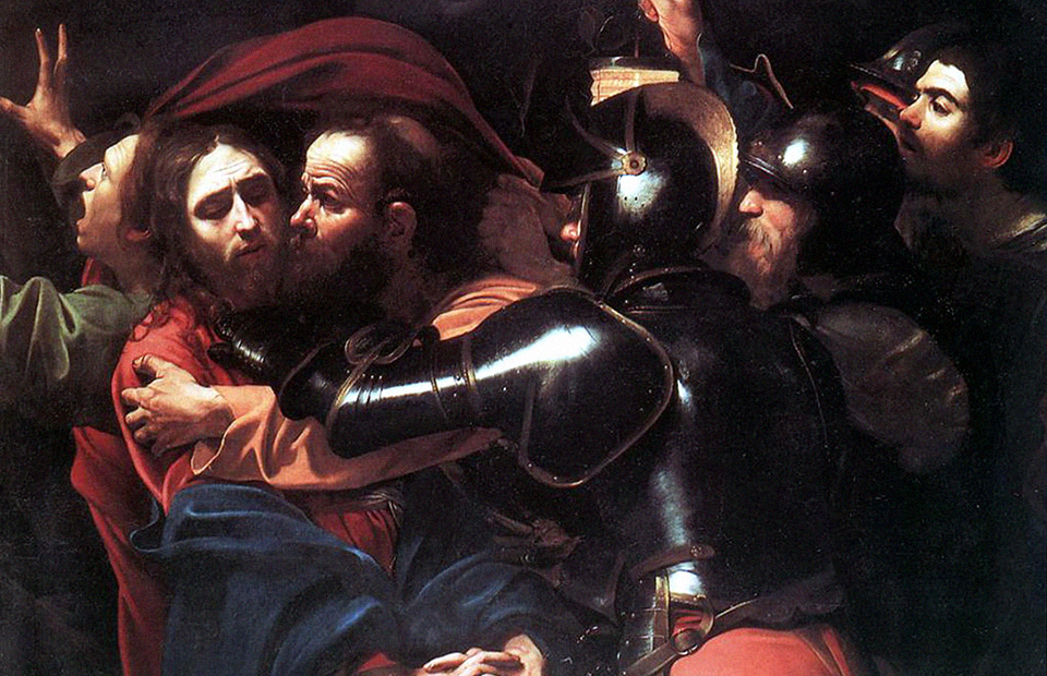 Караваджо. «Поцелуй Иуды», 1602