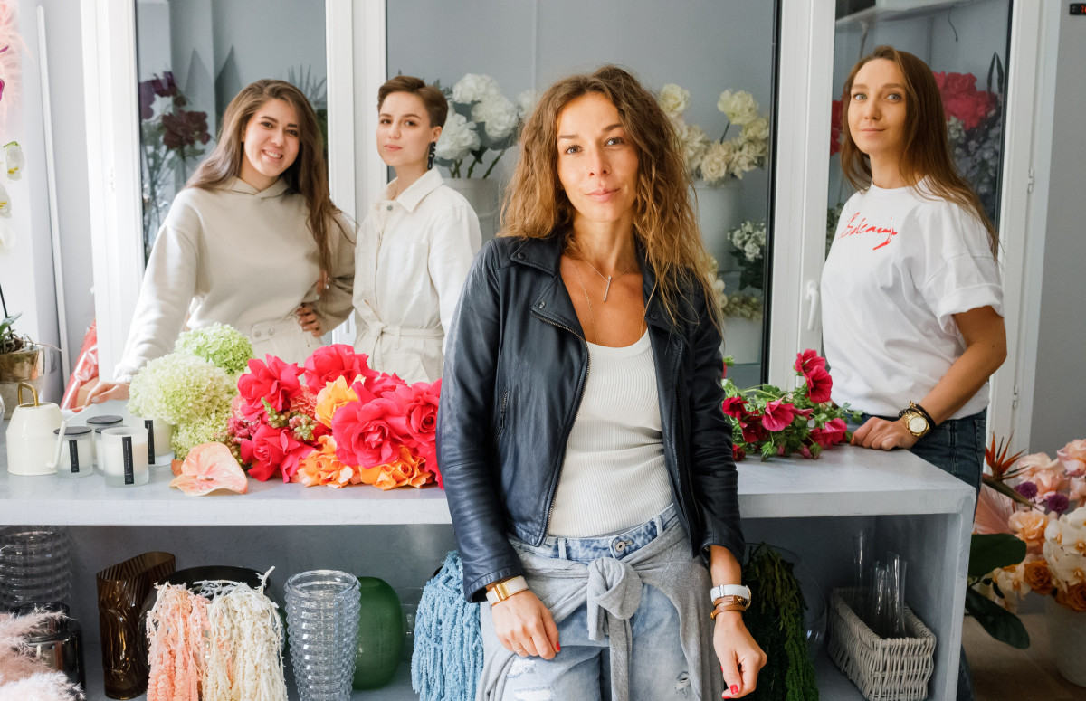 Мария Герман и команда флористического бутика Maria German Flowers