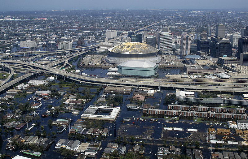 Затопленный Новый Орлеан в 2005 году