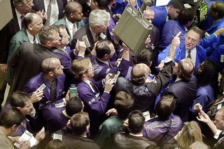 Трейдеры на NYSE, 21 ноября 2000 года