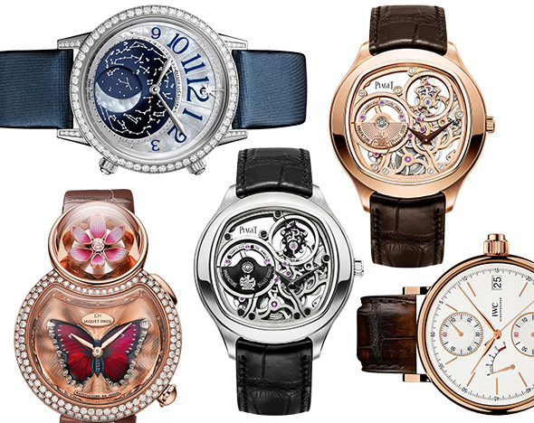Фото: пресс-материалы Jaeger-LeCoultre, Blancpain, Jaquet Droz, Officine Panerai, Piaget, IWC. Коллажи: Эрнест Яковлев