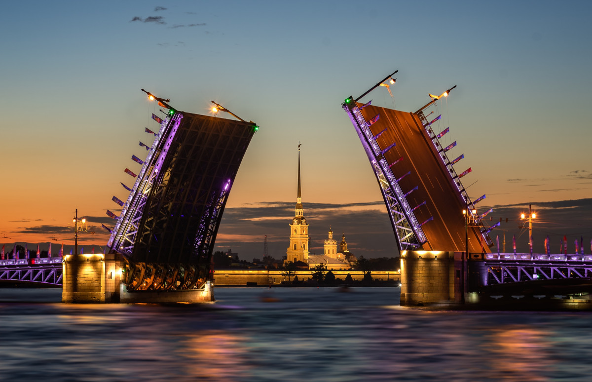 Фото раздвижных мостов в санкт петербурге