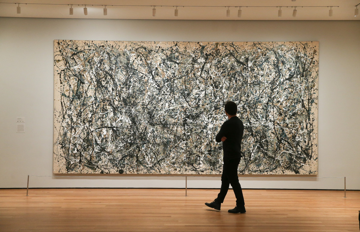 Выставка Джексона Поллока в Нью-Йоркском музее MoMA