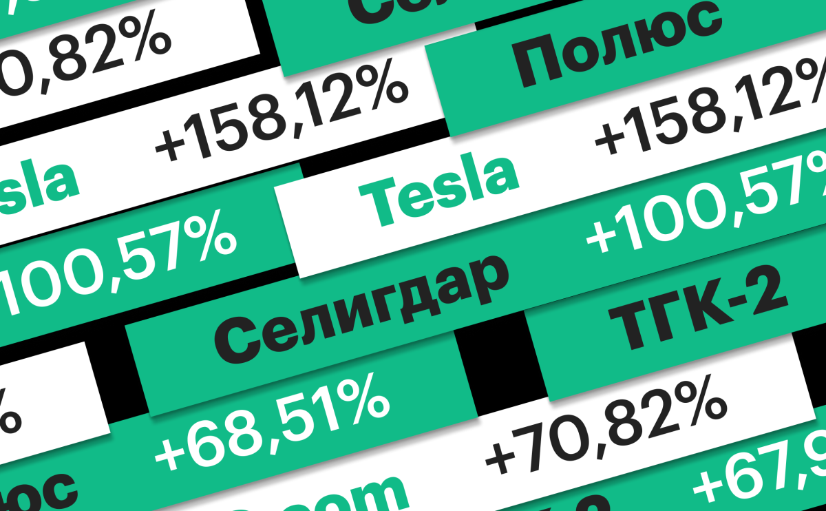 Tesla, золото и онлайн-торговля: 10 лучших акций первого полугодия