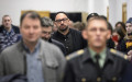 Кирилл Серебренников (в центре) в Басманном суде. 16 января 2018 года