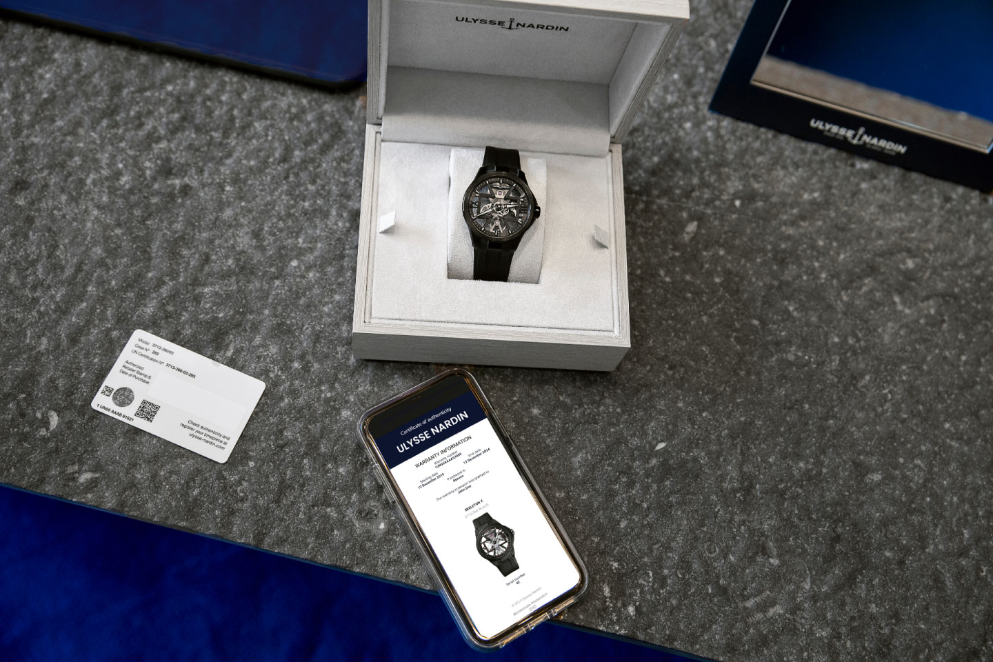 Часы Skeleton X, Ulysse Nardin и их электронный сертификат подлинности на базе блокчейн-платформы Woleet