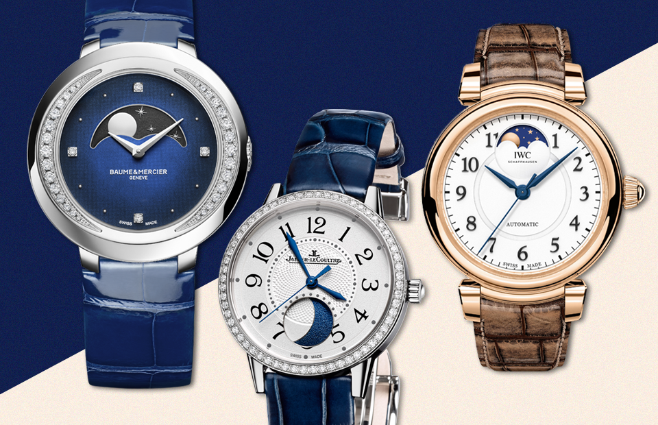 Promesse Moon Phase Watch, Baume & Mercier, сталь
Rendez-vous Moon Medium, Jaeger-LeCoultre, сталь
Da Vinci Automatic Moon Phase 36, IWC, золото