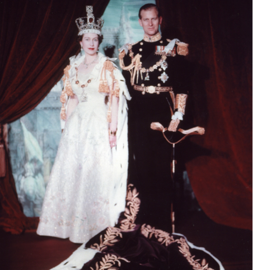 Коронационный портрет Елизаветы ll и принца Филиппа, июнь 1953 года