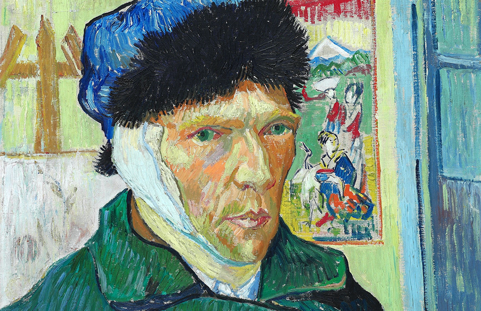 Ван Гог автопортрет с перевязанным. Винсент Ван Гог «художник идет работать». Поль Гоген без уха. Автопортрет с отрезанным ухом и трубкой.