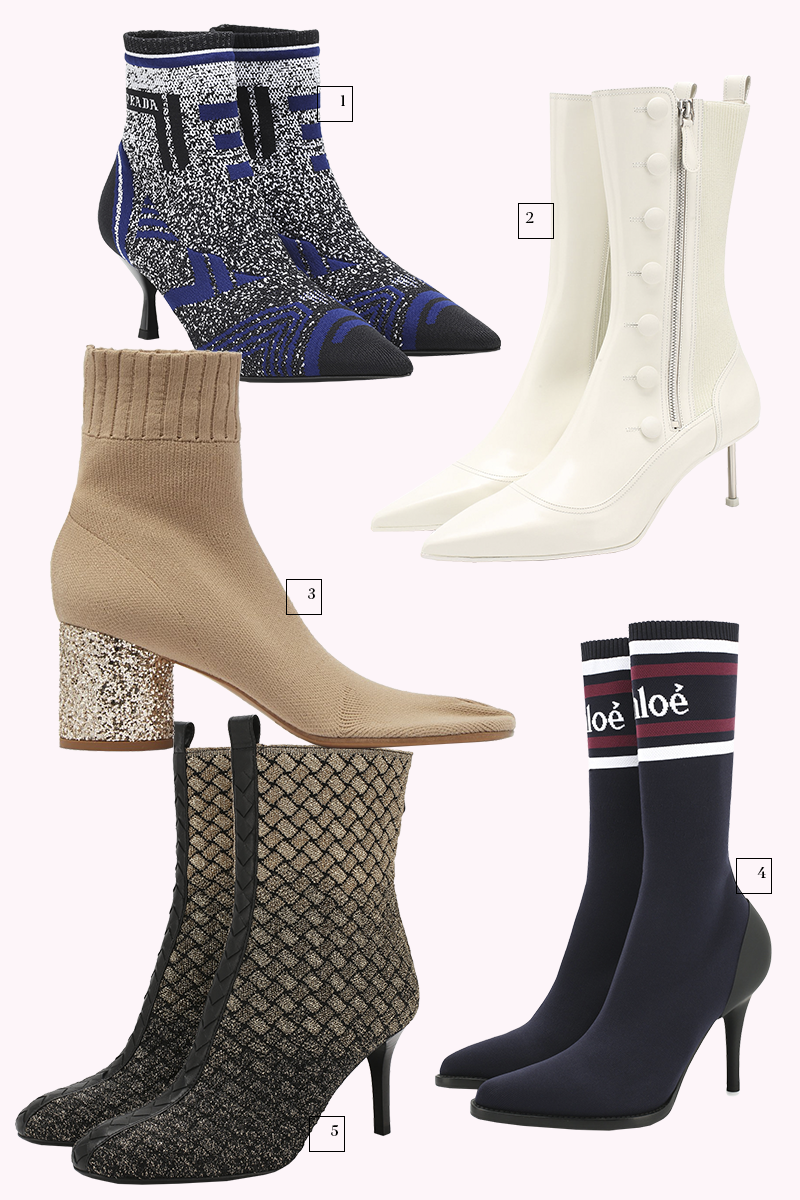 1) Prada (My Theresa), €790
2) Alexander McQueen (Третьяковский проезд), 72 750 руб.
3) Maison Margiela (Matches Fashion), 43 775 руб.
4) Chloé (Третьяковский проезд), 57 450 руб.
5) Bottega Veneta (Третьяковский проезд), 74 400 руб.